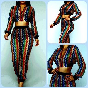 Multi Colored Jogger Set